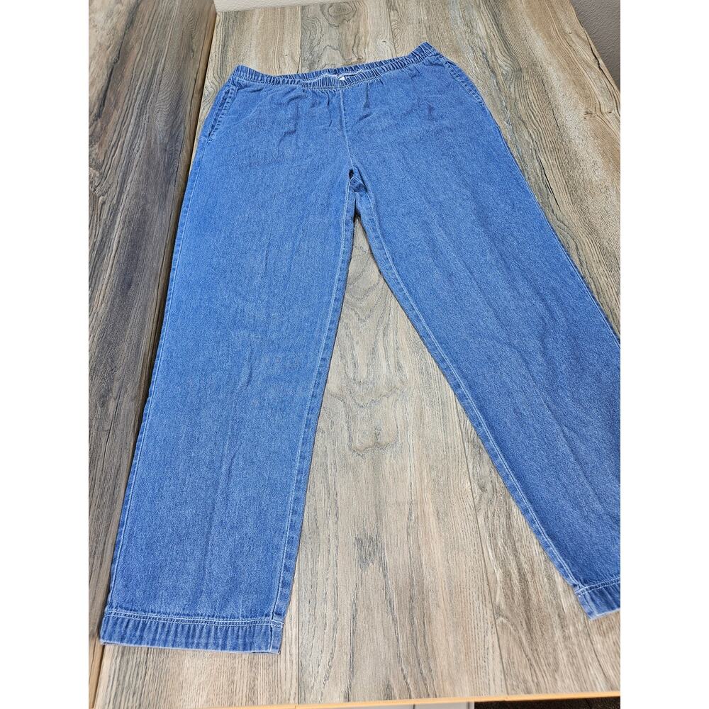 BFA Classics Denim Jeans Women's 12 Petite High Rise Pull On Elastic